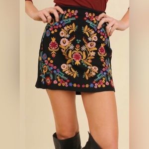 Umgee embroidered Anthropology skirt large
